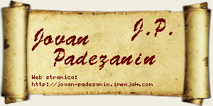 Jovan Padežanin vizit kartica